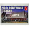 Image 1 : Unbuilt AMT 40ft Container Trailer 1:24 Scale