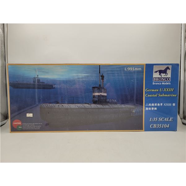 Sealed Dragon Bronco Models German U-XXIII Coastal Submarine 1:35 Scale