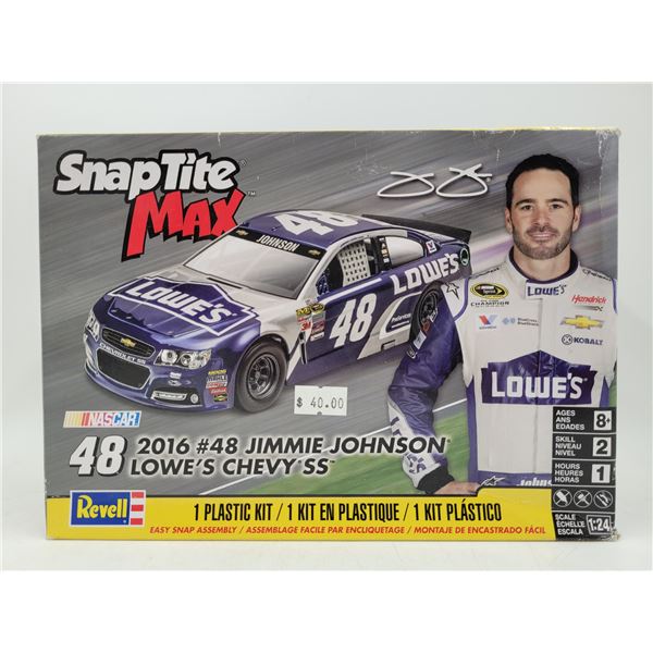 Unbuilt Revell SnapTite Max Nascar #48 Jimmie Johnson 2016 Chevy SS 1:24 Scale