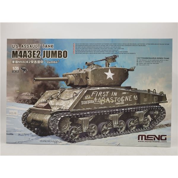 Unbuilt Meng M4A3E2 Jumbo U.S. Assault Tank 1:35 Scale