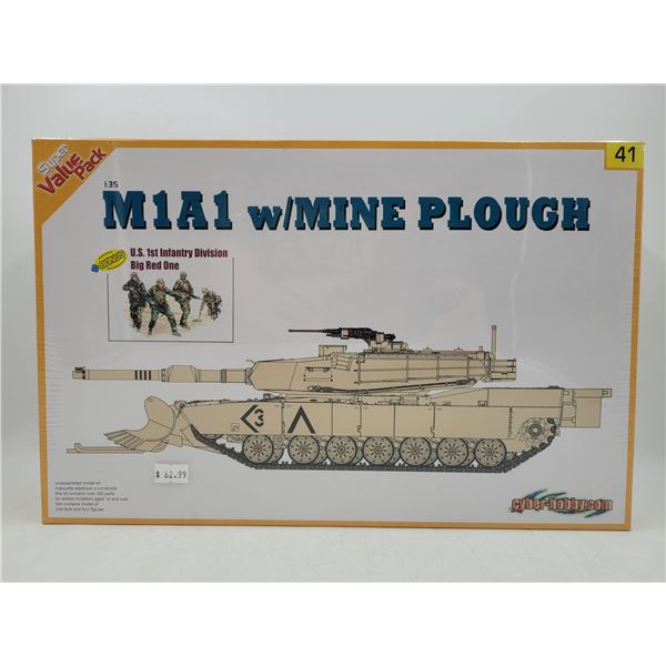 Sealed Cyber Hobby M1A1 w/ Mine Plough 1:35 Scale