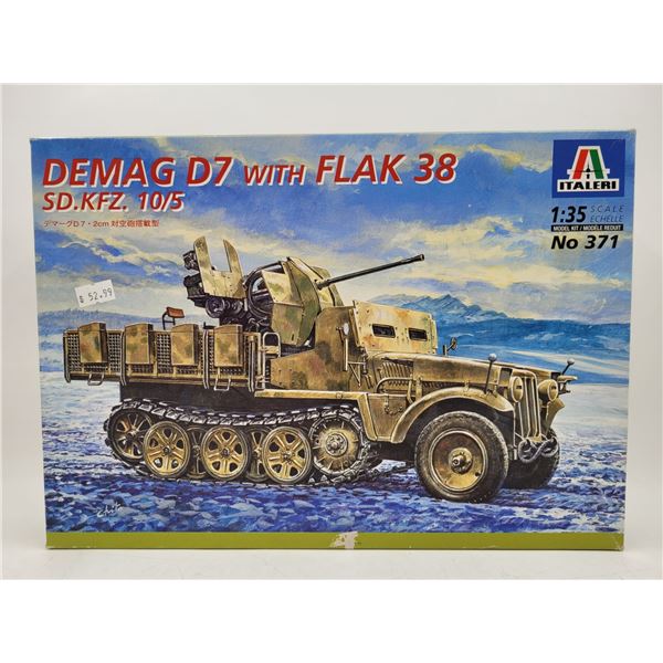 Unbuilt Italeri Demag D7 w/ Flak 38 1:35 Scale