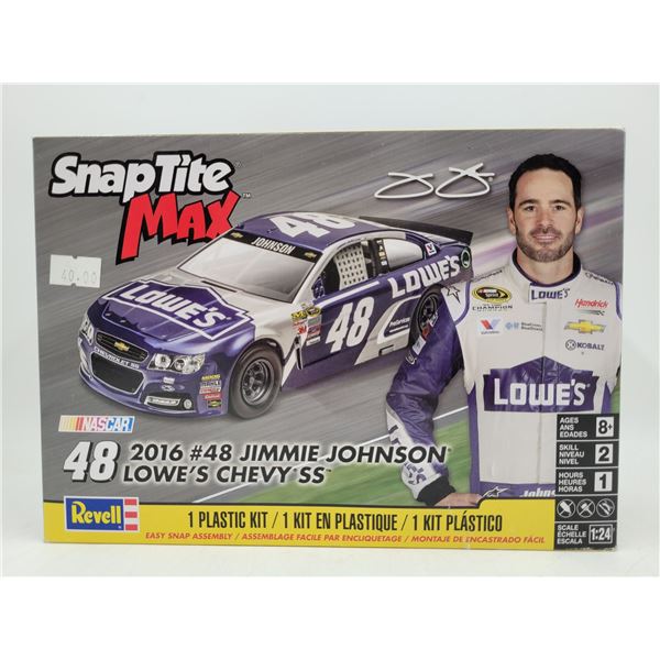 Unbuilt Revell Nascar 2016 #48 Jimmie Johnson Lowe's Chevy SS 1:24 Scale Model Kit