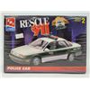Image 1 : Sealed Ertl Rescue 911 Police Car 1:25 Scale Model Kit