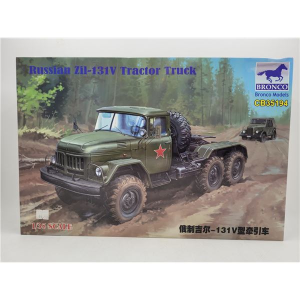 Unbuilt Bronco Models Russian Zil-131V Tractor Truck 1/35 Scale Model Kit
