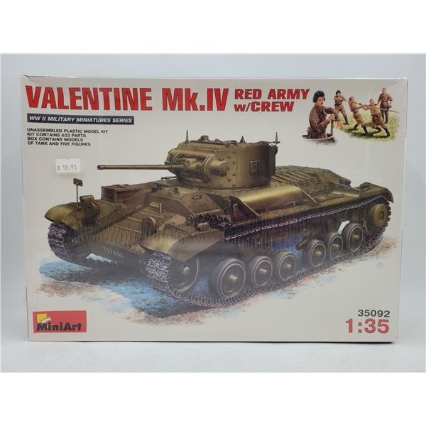 Sealed MiniArt Valentine Mk.IV Red Army w/ Crew 1:35 Scale Model Kit
