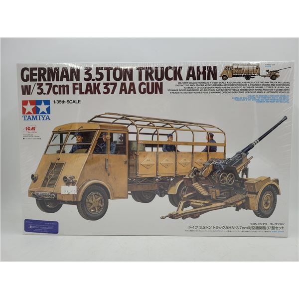 Sealed Tamiya German 3.5 Ton Truck Ahn w/ 3.7cm Flak 37 AA Gun 1/35 Scale Model Kit
