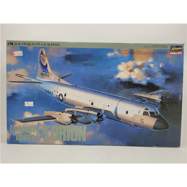 Unbuilt Hasegawa Lockheed P-3C Orion Update II/III 1:72 Scale Model Kit