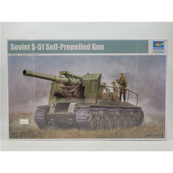 Sealed Trumpeter Soviet S-51 Self-Propelled Gun 1/35 Scale Model Kit