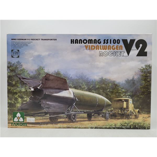 Unbuilt Takom WWII German Hanomag SS100 Widalwagen Rocket V2 Transporter 1/35 Scale Model Kit