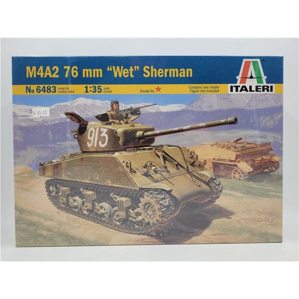 Sealed Italeri M4A2 76mm "Wet" Sherman 1:35 Scale Model Kit