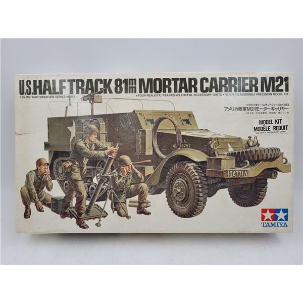 Unbuilt Tamiya U.S. Half Track 81mm Mortar Carrier M21 1:35 Scale