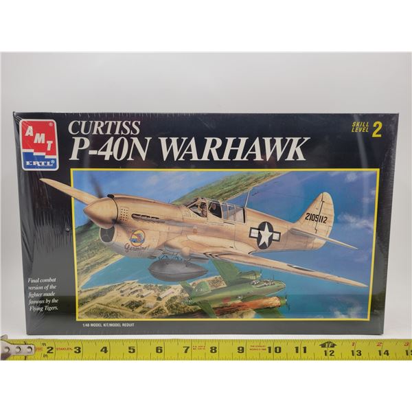 Sealed AMT Curtiss P-40N Warhawk 1:48 Scale