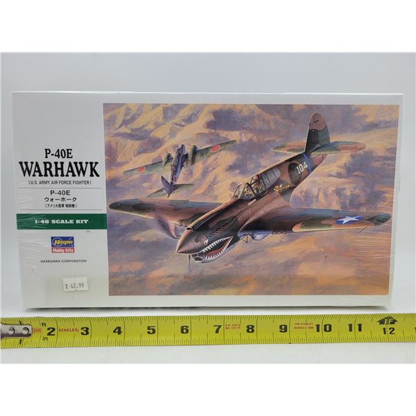 Sealed Hasegawa P-40E Warhawk US Army Air Force Fighter 1:48 Scale Model Kit