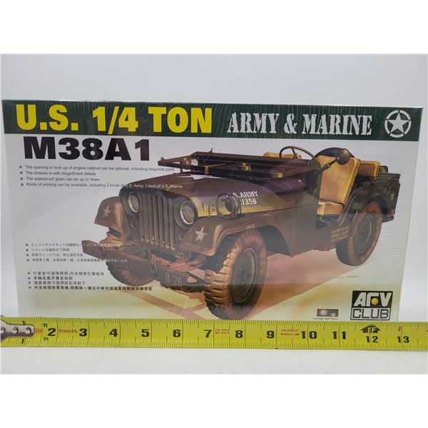 Sealed AFV Club US 1/4 Ton Army & Marine M38A1 Model Kit