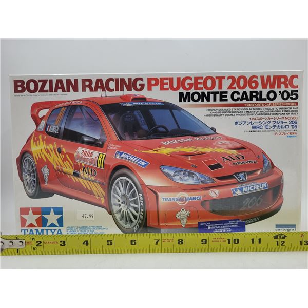 Sealed Tamiya Bozian Racing Peugeot 206 WRC Monte Carlo '05 1/24 Scale Model Kit