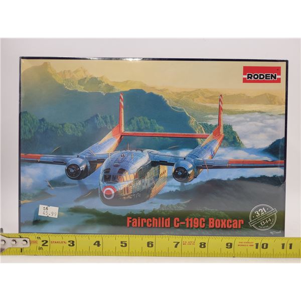 Sealed Roden Fairchild C-119C Boxcar 1:144 Scale Model Kit