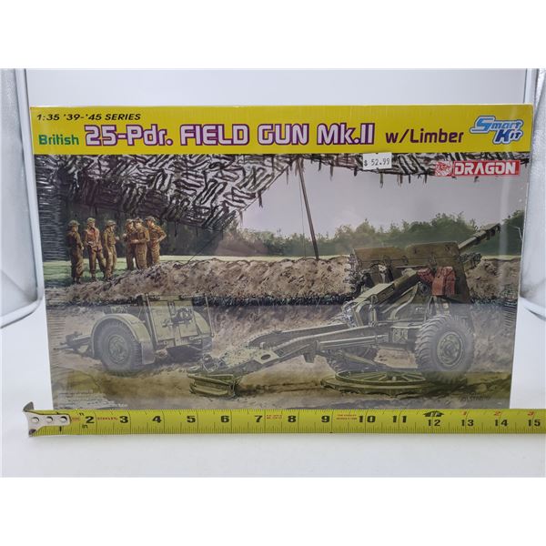 Sealed Dragon 25-Pdr Field Gun Mk.II 1:35 Scale