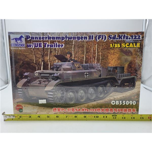 Sealed Bronco Models Panzerkampfwagen II w/UE Trailer 1:35 Scale