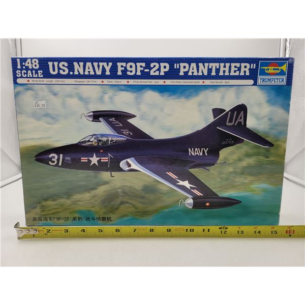 Sealed Trumpeter US Navy F9F-2P Panther 1:48 Scale