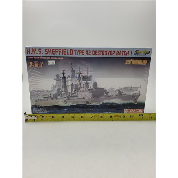 Sealed Dragon HMS Sheffield Type 42 Destroyer Batch 1 1:700 Scale