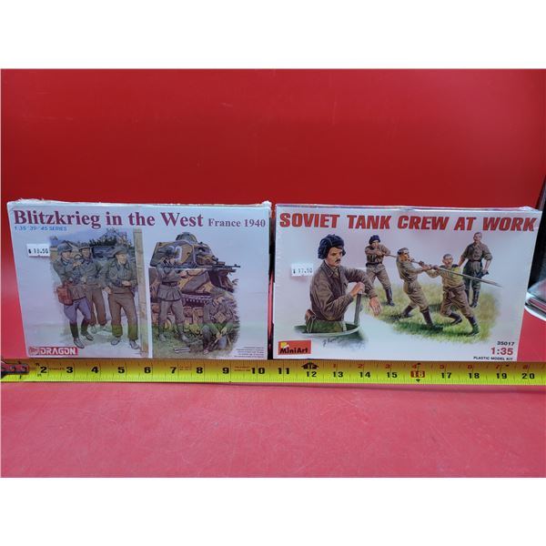 Sealed Dragon Blitzkrieg In The West France 1940 & Sealed MiniArt Soviet Tank Crew at Work 1:35 Scal