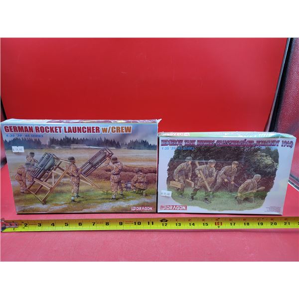 Sealed Dragon German Rocket Launcher w/ Crew & Hedgerow Tank Hunters Normandy 1944 1:35 Scale