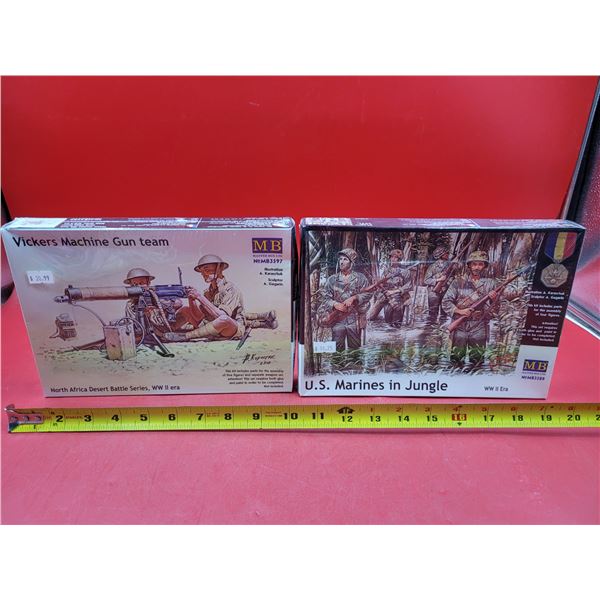 Sealed Master Box Vickers Machine Gun Team & Sealed Master Box US Marines in Jungle