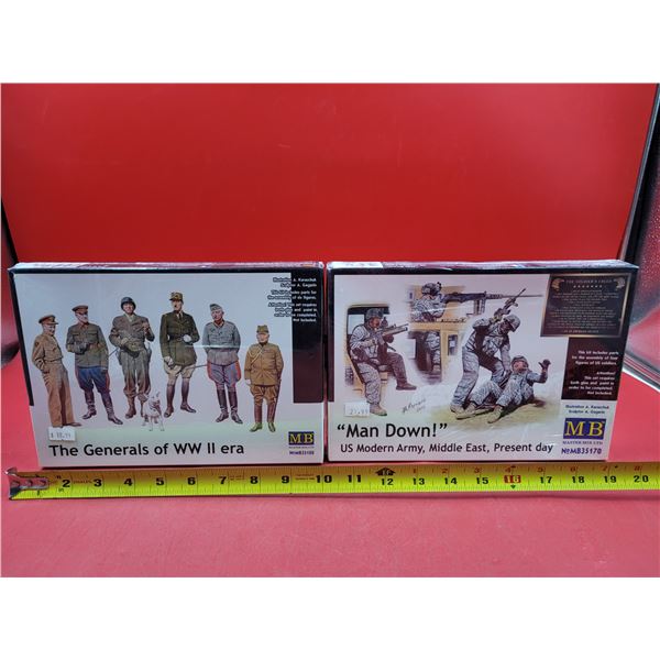 Sealed Master Box Generals WWII & Sealed Master Box Man Down US Modern Army Middle East