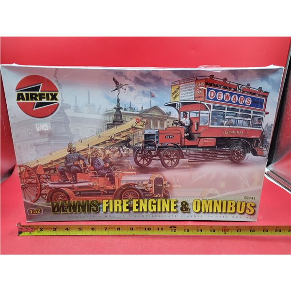 Sealed Airfix Dennis Fire Engine & Omnibus 1:32 Scale