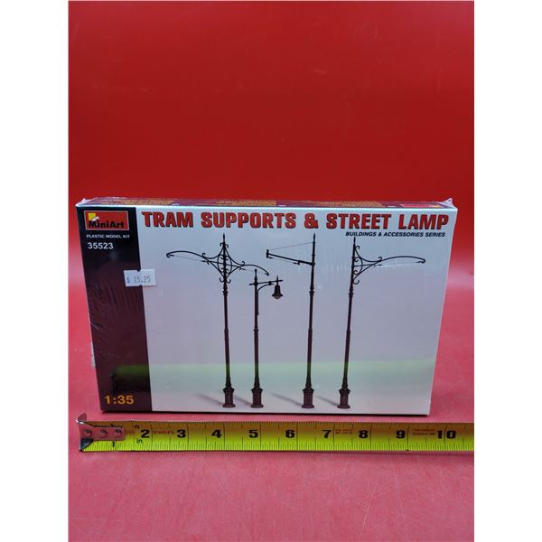 Sealed MiniArt Tram Supports & Street Lamp 1:35 Scale