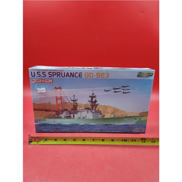 Sealed Dragon USS Spruance DD-963 1:700 Scale