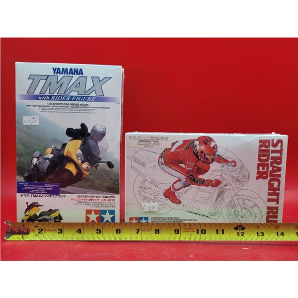 Sealed Tamiya Yahama TMAX w/ Rider 1:24 & Straight Run Rider 1:12 Scale