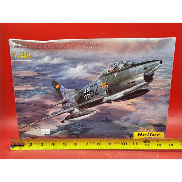 Unbuilt Heller Fiat G91 R3 Gina 1:48 Scale