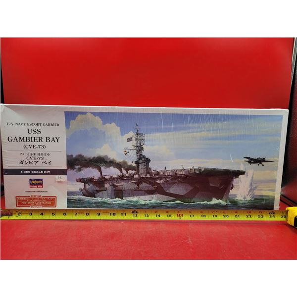 Sealed Hasegawa US Navy Escort Carrier USS Gambier Bay 1:350 Scale Model Kit