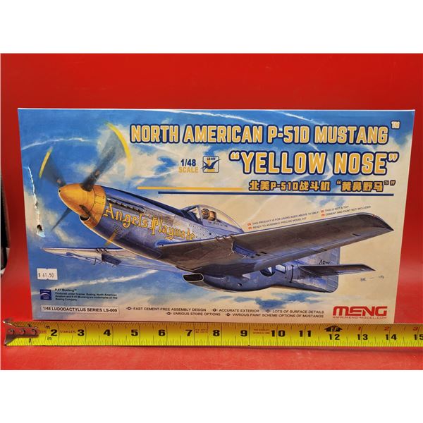 Unbuilt Meng North American P-51D Mustang "Yellow Nose" 1/48 Scale Model Kit