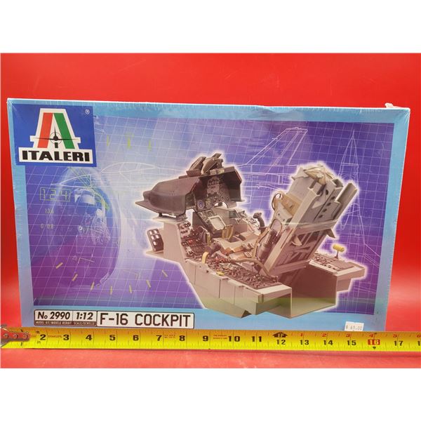 Sealed Italeri F-16 Cockpit 1:12 Scale Model Kit