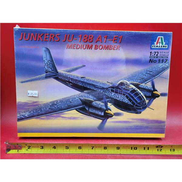 Sealed Italeri Junkers Ju-188 A1-E1 Medium Bomber 1:72 Scale Model Kit