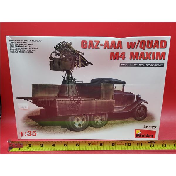 Unbuilt MiniArt GAZ-AAA w/ Quad MF Maxim 1:35 Scale Model Kit