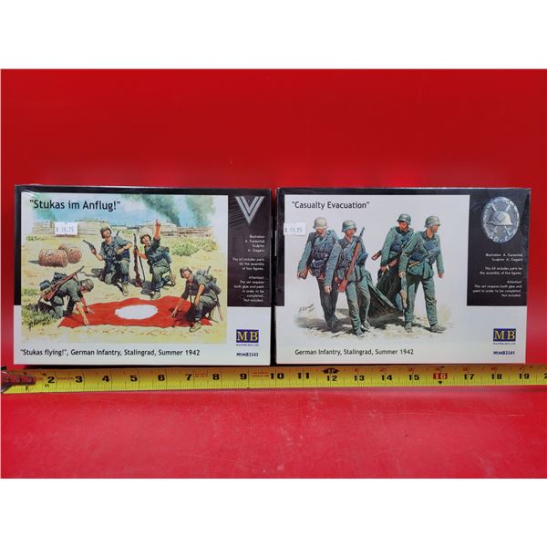 2 Sealed Master Box Model Kits (Stukas Flying & Casualty Evac German Infrantries)