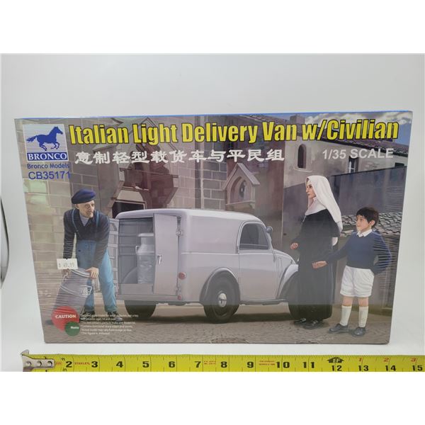 Sealed Bronco Light Delivery Van w/ Civilian 1/35 Scale Model Kit