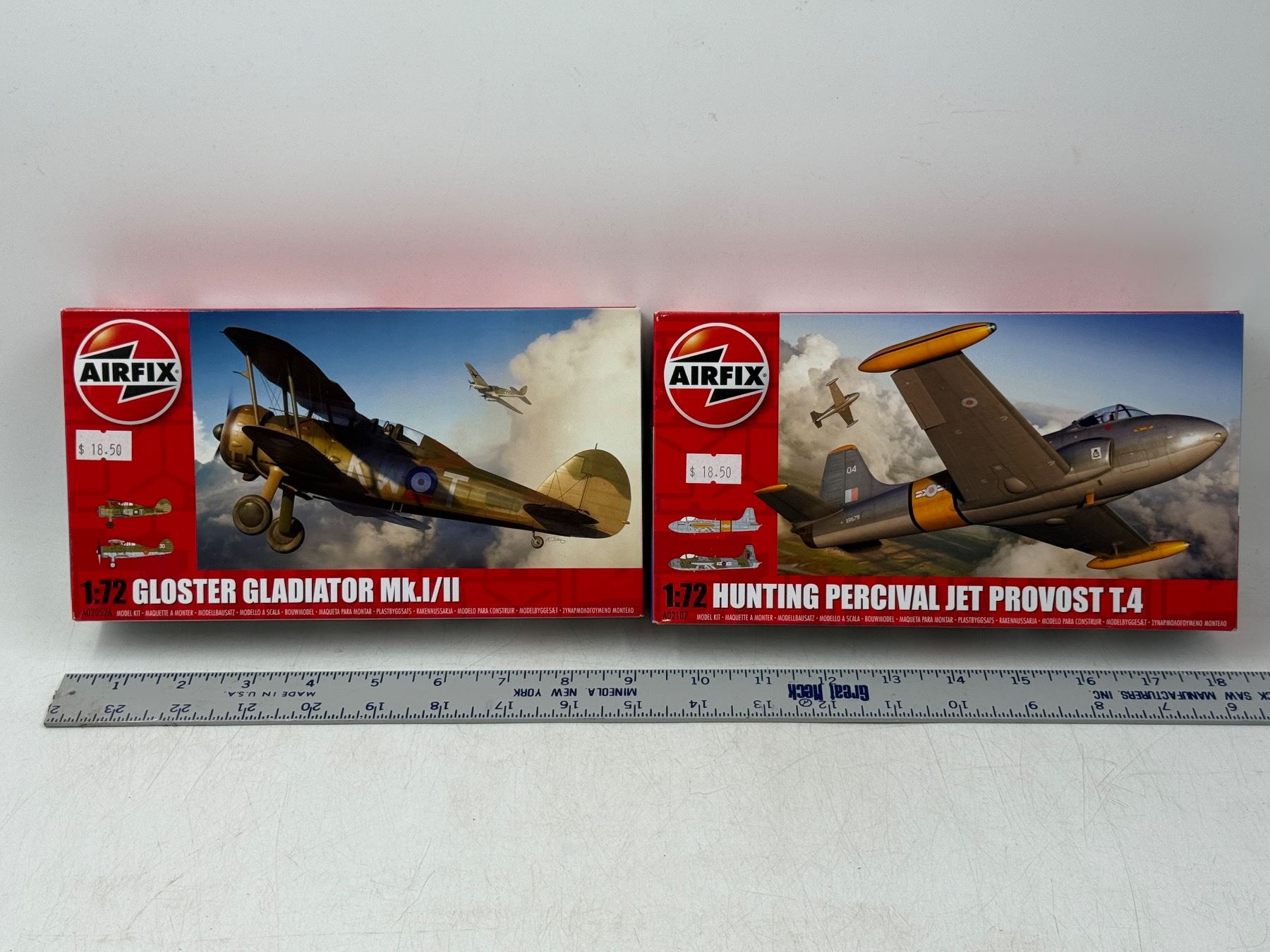 2 Unbuilt Airfix Model Kits (Gloster Gladiator Mk.I/II & Hunting ...