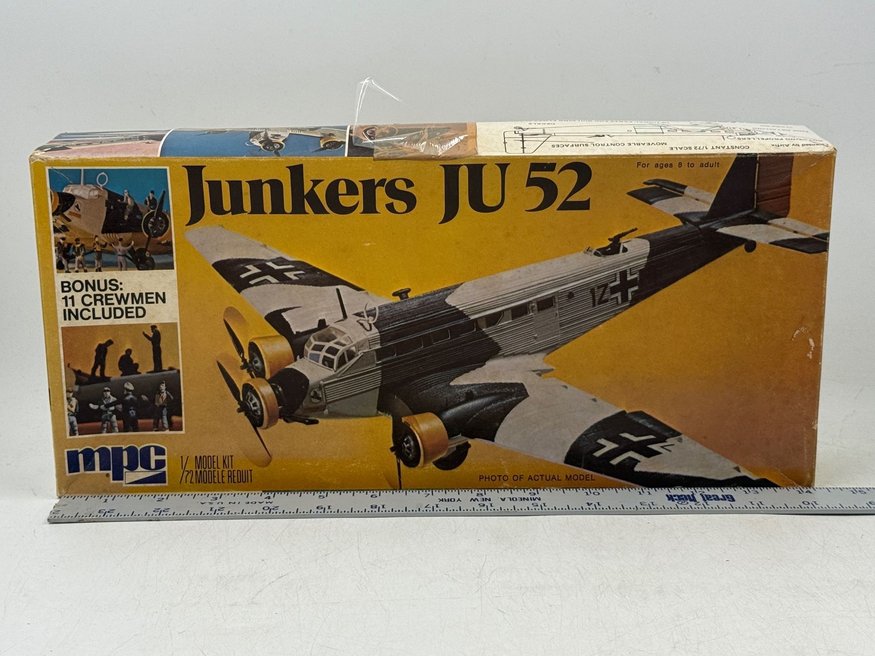 Unbuilt MPC Junkers JU 52 1/72 Scale Model Kit