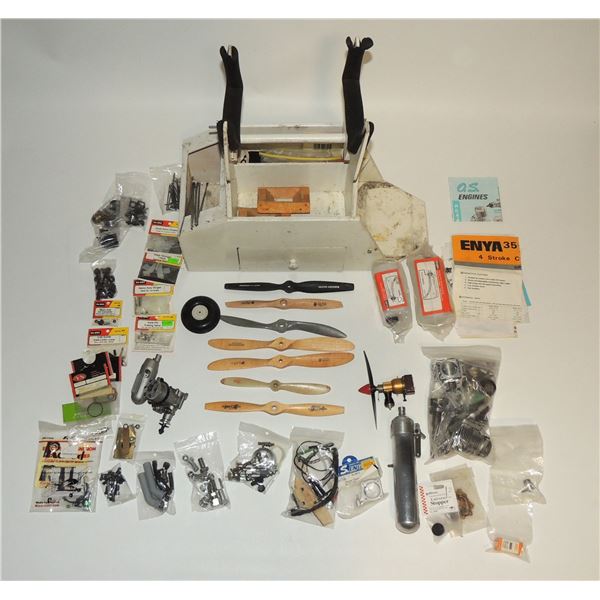 #28 RC Airplane Stand with Parts Pieces Large Lot