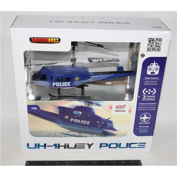 #85 UH-1 Huey Police Helicopter RC Toy w/ Box