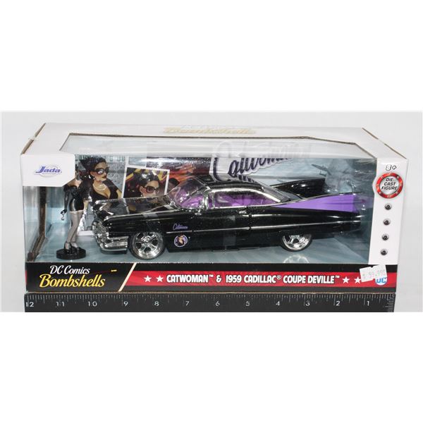 #142 Diecast DC Comics Catwoman & 1959 Cadillac