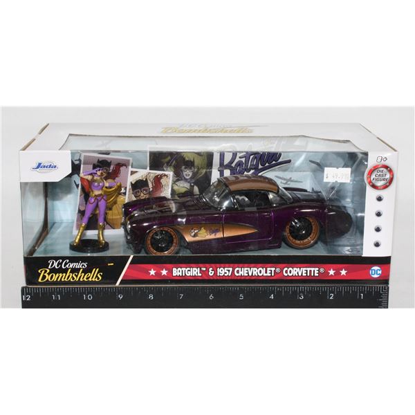#143 Diecast DC Comics  Batgirl & 1957 Chevrolet