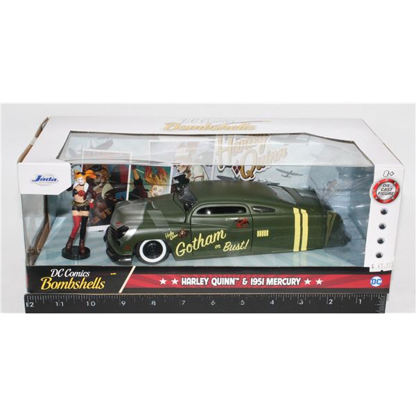 #145 Diecast DC Comics Harley Quinn & 1951 Mercury