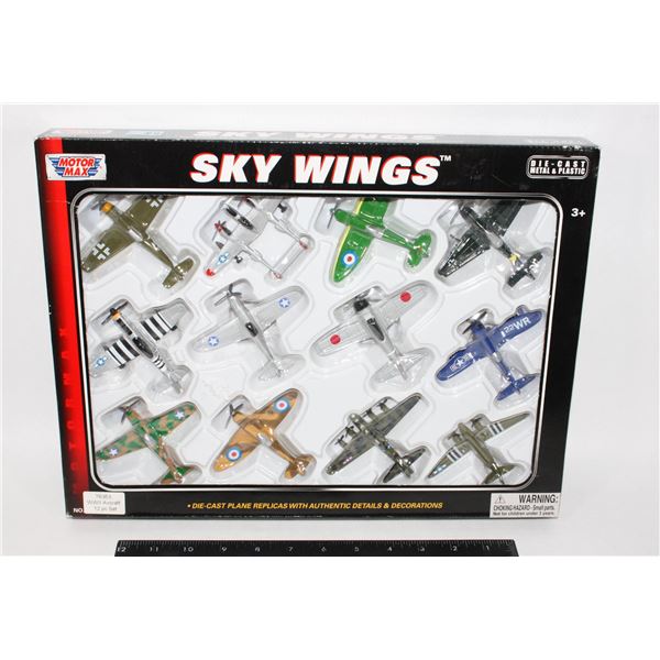 #275 Motor Max Sky Wings Diecast Fighter Plane Set
