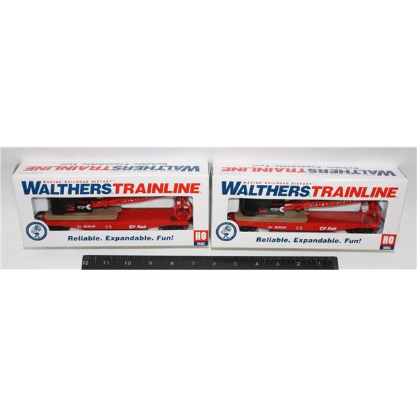 #400  HO Scale Walthers Log Crane Car Lot of 2